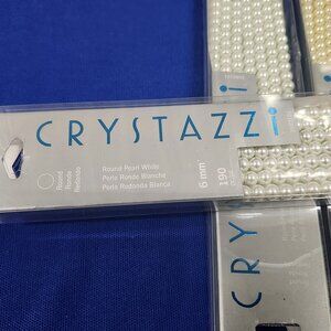 A lot of 3 Cousin Crystazzi round Pearl beads